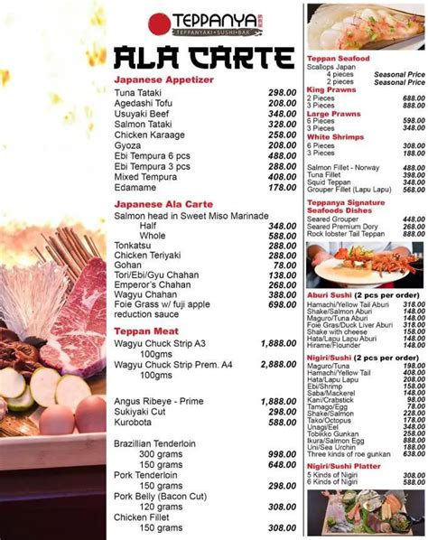 teppanya birthday promo 2024 price|Teppanya Menu With Updated Prices Philippines 2024.